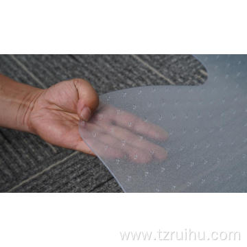 Vinyl Transparent Chair Mat Standard Pile With Lip